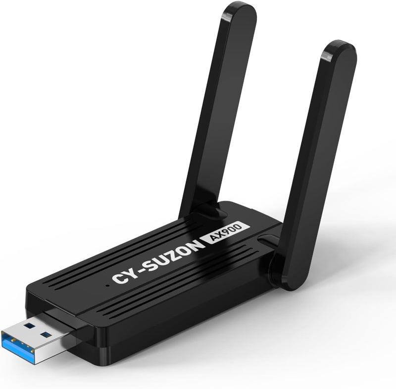 CY-SUZON WiFi Adapter for Desktop PC, AX900 USB WiFi 6 Adapter with 5GHz/2.4GHz Dual Band, OFDMA, MU-MIMO, WPA3,Bulit-in Driver for Windows 10/11 - Image 1